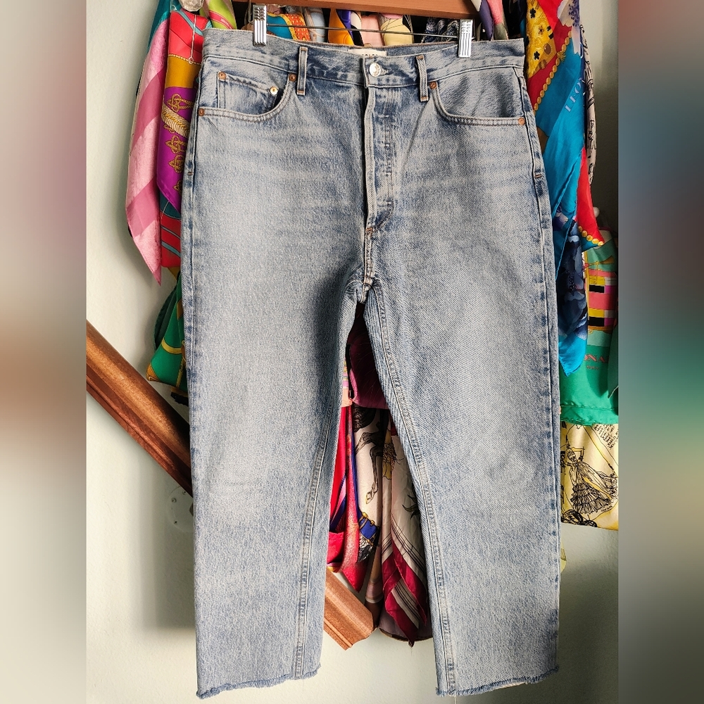 NWOT Agolde Riley Jeans Size 30 In Color Zephyr